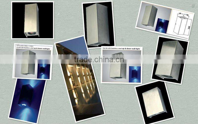 led wall lighting waterproof 12w up and down outdoor lights