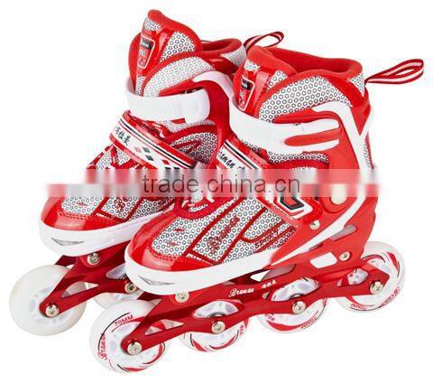 CE approved roller skate with alu truck /inline skate with pu whees /flash roller skatting