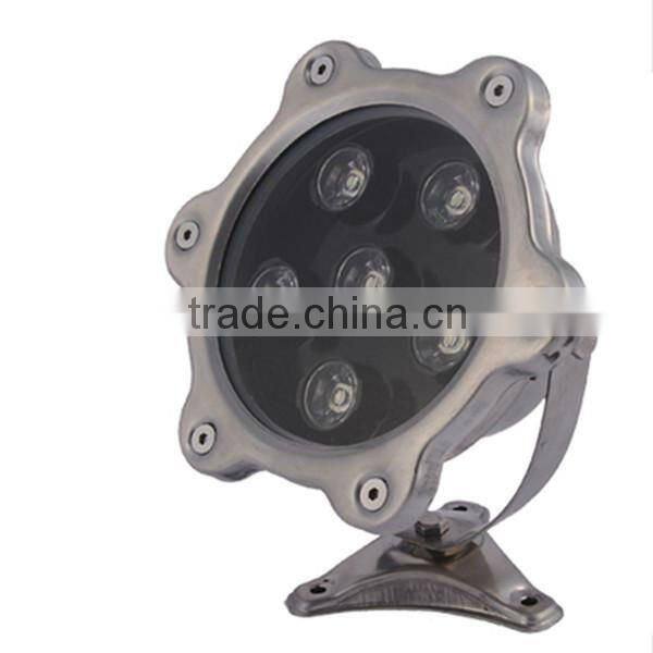 led water light projector 2012 DC24V/110-220V stainless steel led waterproof colorfull 6X1W OD150mm 600Im
