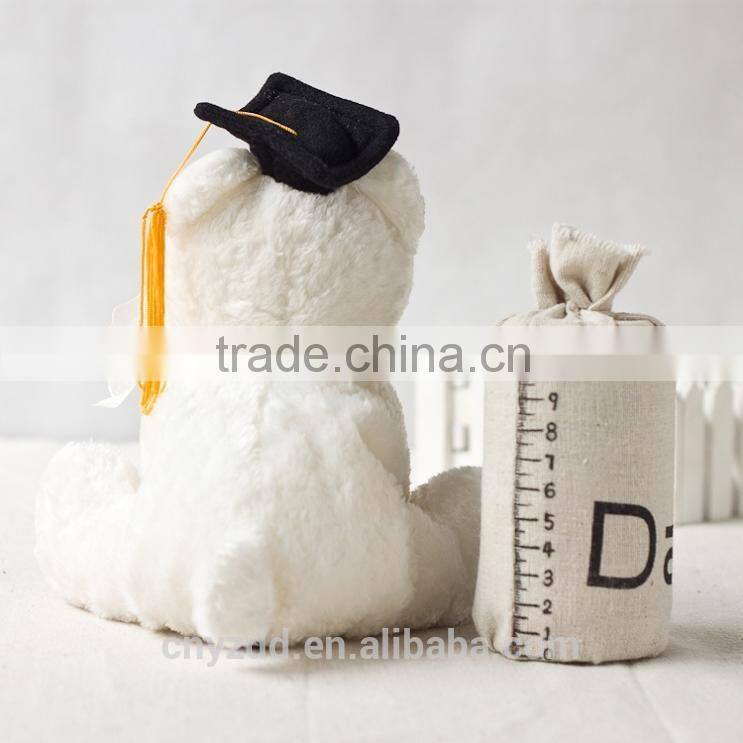 Plush Grduation Bear Toys/Graduation Teddy Bear/Plush with Graduation Hat and Bow