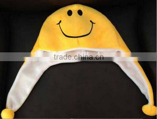 new design emoji bucket hat/plush emoji bucket hat/yellow emoji plush hat