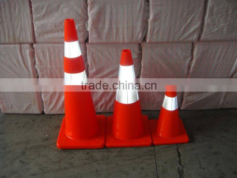 18" Lime Green Orange Colored Traffic Safety Cone Used PVC Traffic Cones