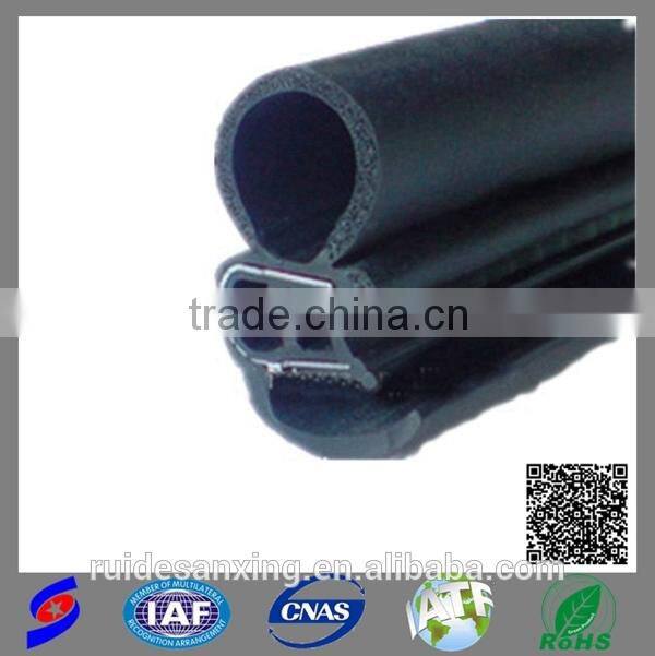 EPDM car window and door rubber strip with metal insert