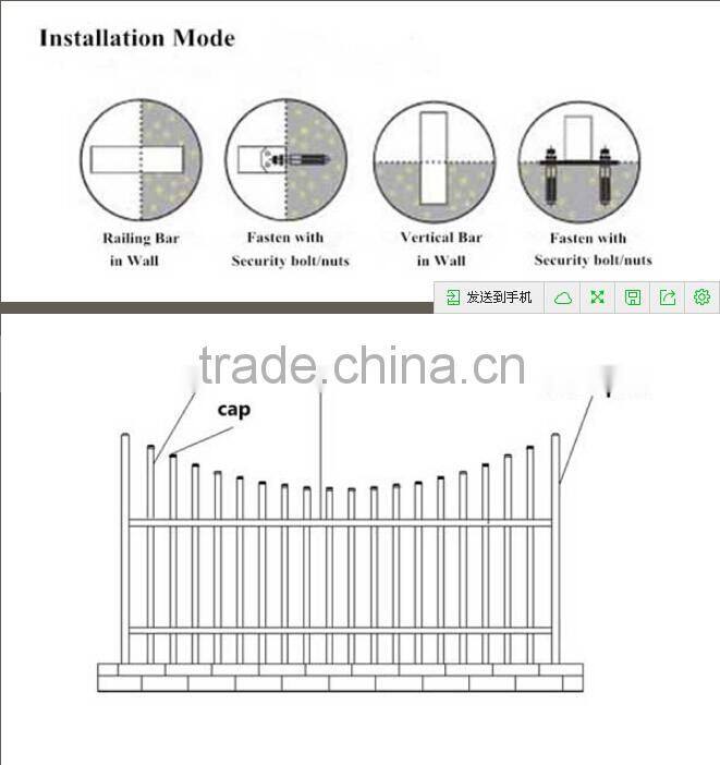 DK017 2015 Modern Metal Garden Fence Panels used for Yard/School/Garden