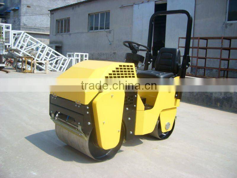 mini compactor,vibratory,ride-on double drum road compactor,Japan engine and bearing 9HP,CE certification