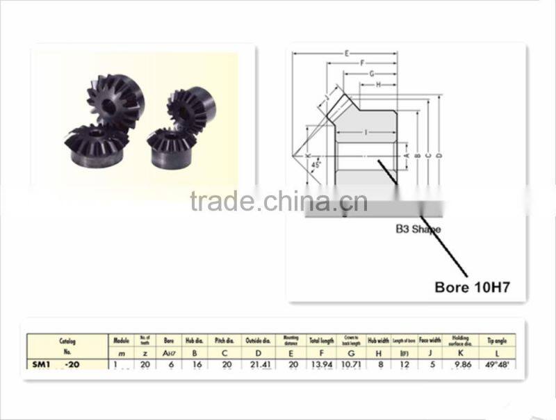 Mini Bevel Gear M1 20 Teeth
