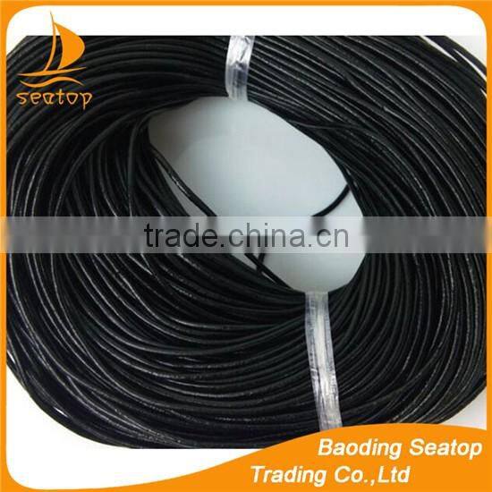 wholesale green round cowhide rope DIY jewelry accessories