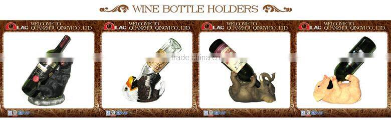 customized polyresin two black bears novelty animal alcohol liquor bottle holder