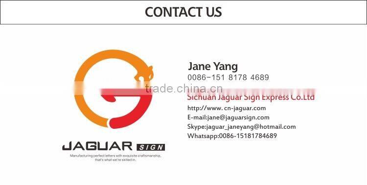 Vinyl film apply side outdoor waterproof mini embossing acrylic led letter sign