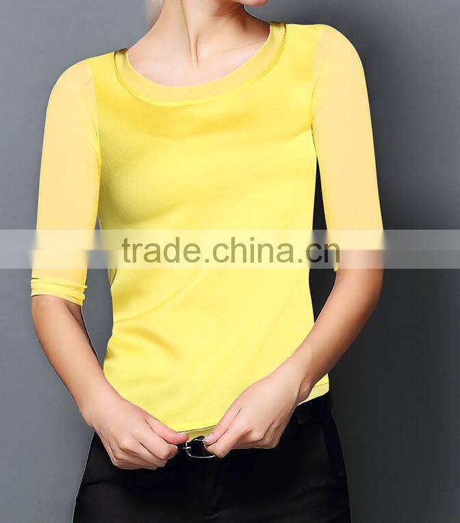 chiffon ladies blouses fashion 2016 ethnic long tunic for women