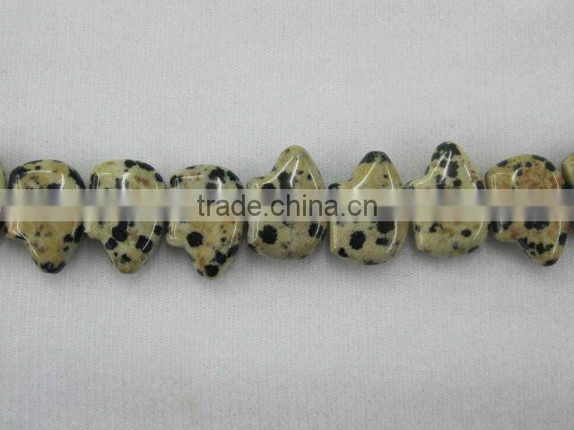 Wholesale 13 x 18mm Dalmatine jasper bear beads