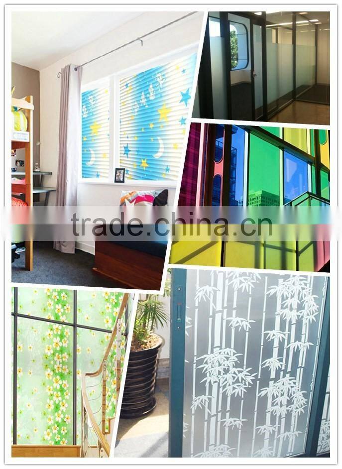 Bedroom or living room window glass self adhesive pvc frosted film
