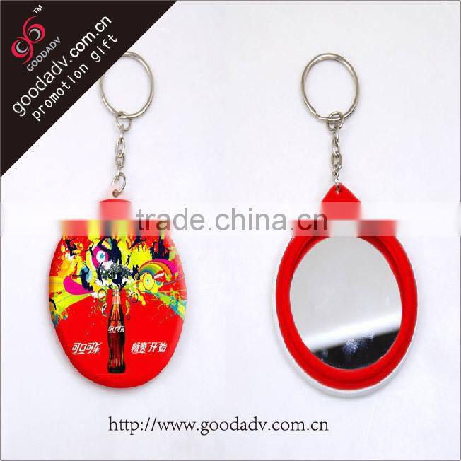 cheap small hand mirrorr with metal ring for makeup