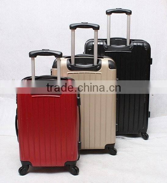stock ABS+PC 3pcs expandable carry on rolling trolley luggage set