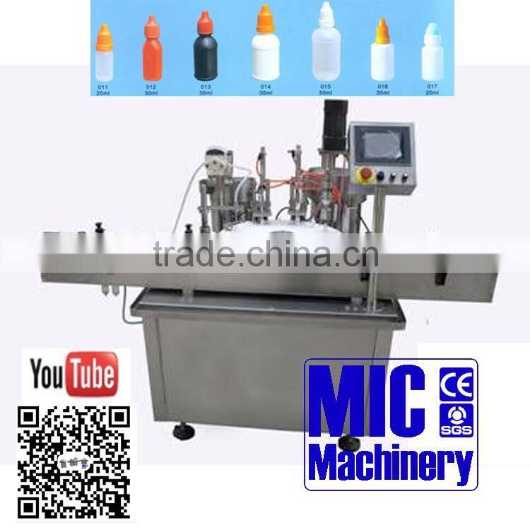 Micmachinery easy control liquid filling machine 30ml Oral liquid filling machine Vial filling plugging capping machine