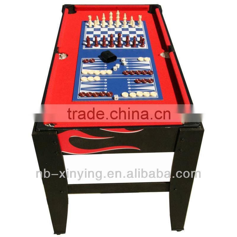 5 in 1 Multi-functional Table Game included soccer,pool table,table tennis,chess and backgammon