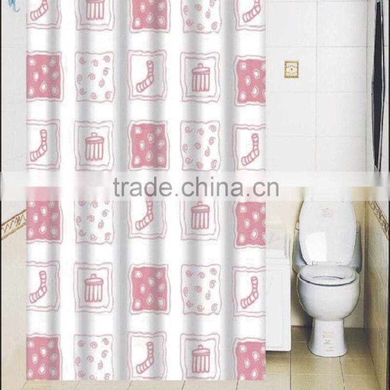 Factory wholesale shower curtain fabric woven 100%polyester blackout curtain