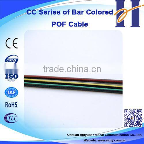 CC Series of Bar Colored POF Cable Safe High Brandwidth Fiber Optic Plastic Optical Cable