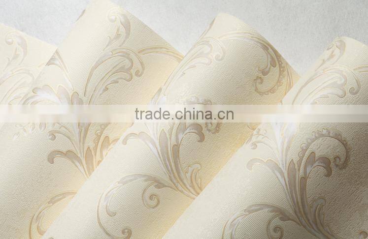 latest wallpaper design european style rural Non woven Wallpaper