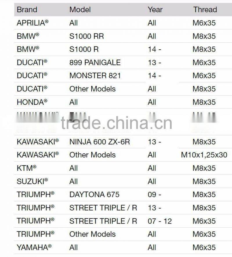 Soto racing - Motorcycle UNIVERSAL SWING ARM SPOOLS M10 M8 M6