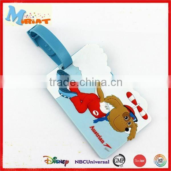Hot promotion soft pvc lovely children luggage tag