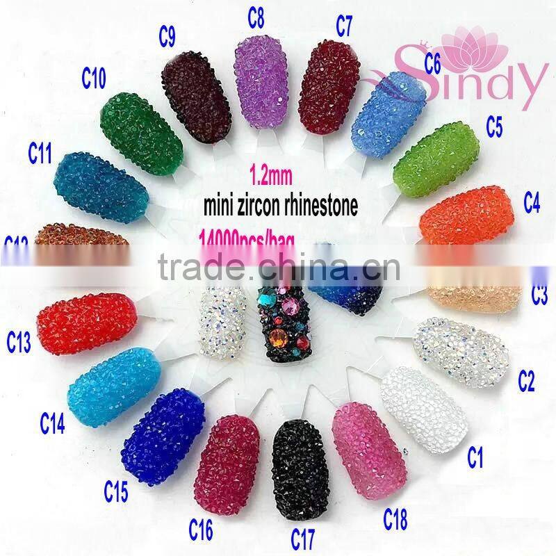 White Clear Shining Nail Art Crystal 3D Nail Decoration Rhinestone