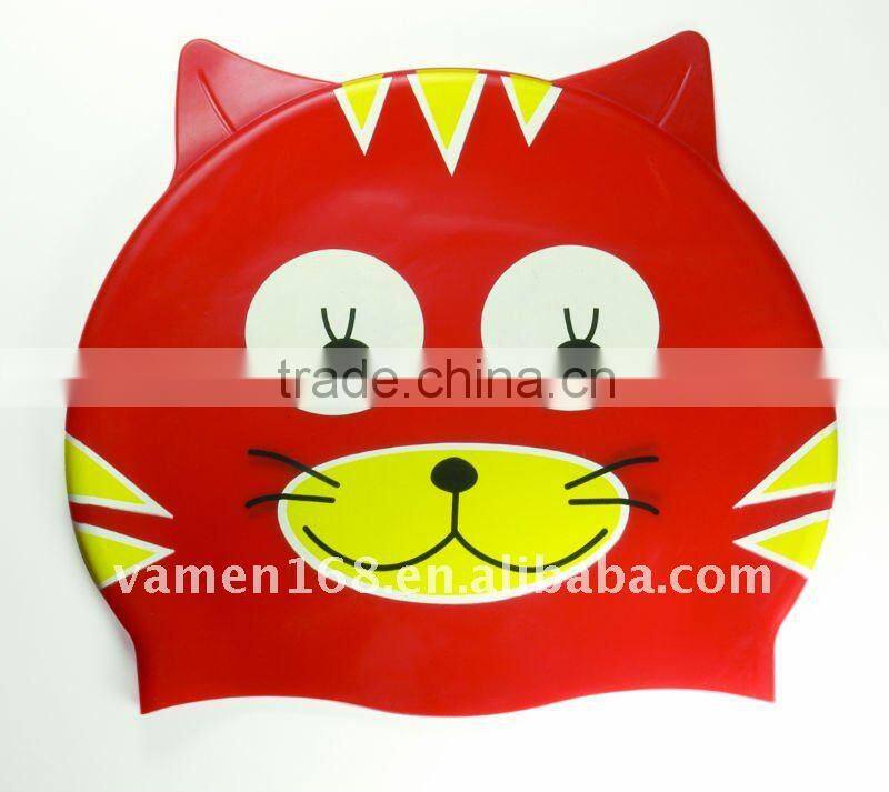 Factory Price Canada Flag Rubber Baby Cartoon Swim Cap