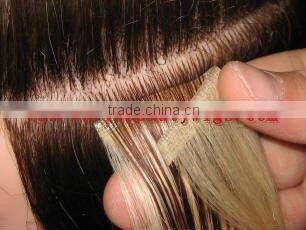 natural look Double Tape Hair Extension with lace,no shine,no shedding