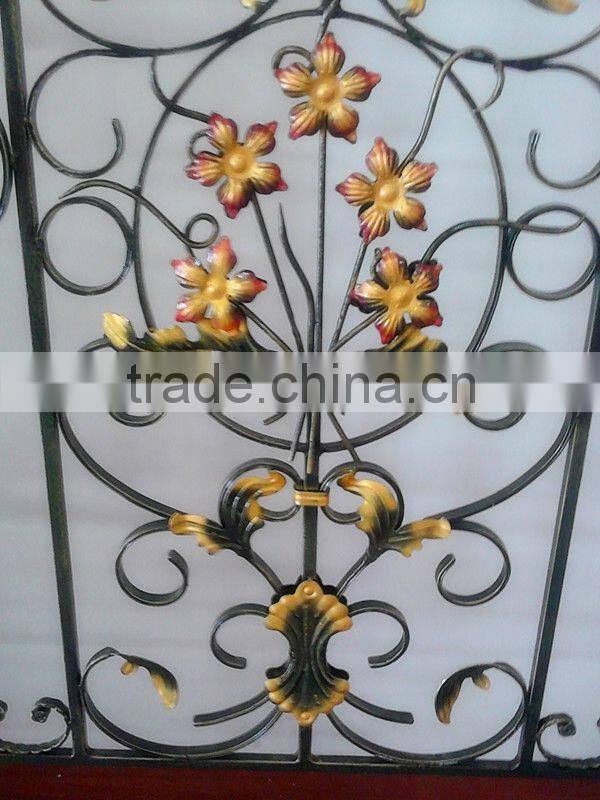 Top-selling newest wrought iron window grill design
