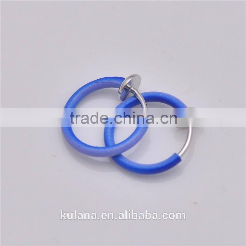 2016 Colorful Clip On Fake Nose Hoop Ring mens clip on earrings