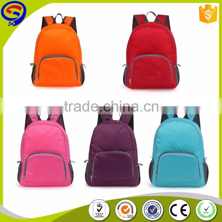 New arrival! waterproof nylon foldable multi-color promotional backpack for girls
