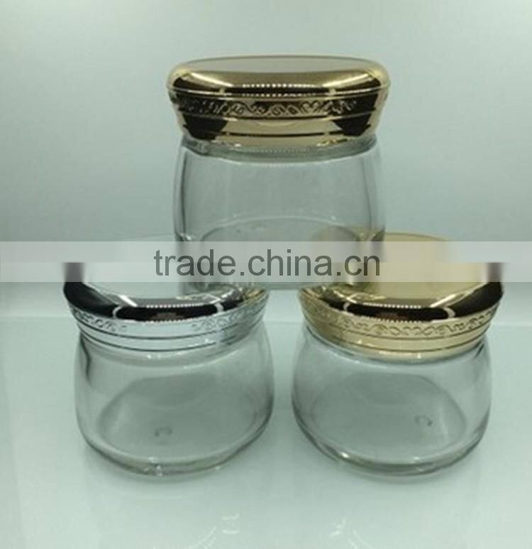 100g colored cosmetic glass jar
