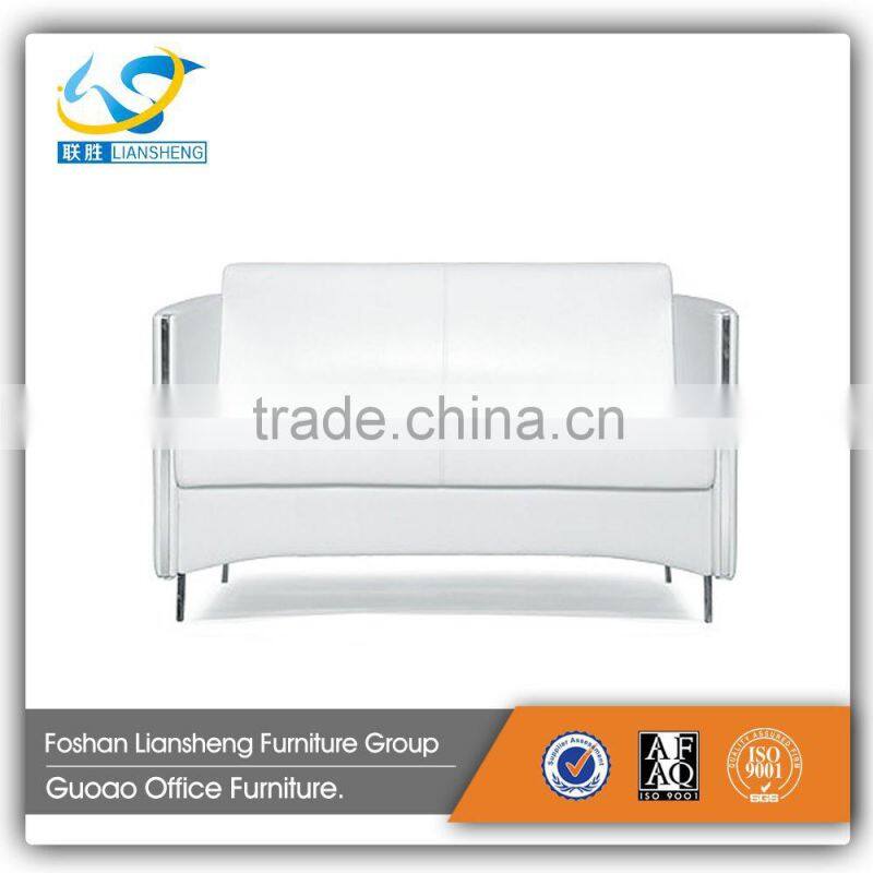 Malaysia made furniture leather chesterfield sofa white with stainless steel legs GAS749