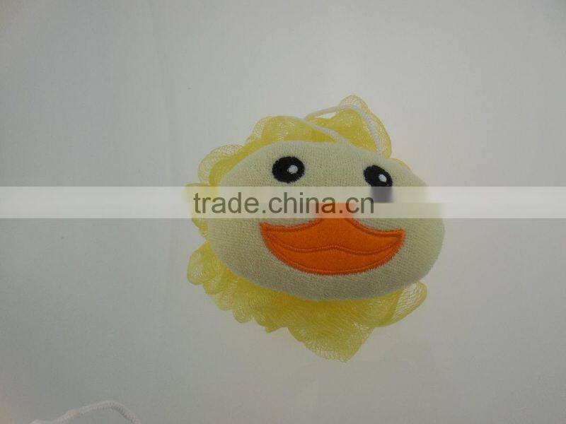 Cartoon mesh bath sponge shower puff mesh sponge exfoliating bath gloves SLS006-01