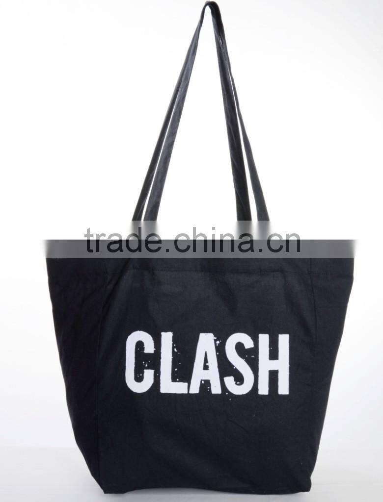 black print cotton toe bag cotton bag calico shopping bag shoulder