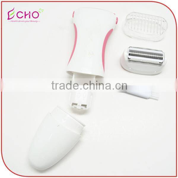 Portable Multicolor Battery Operated Lady Shaver and Epilator