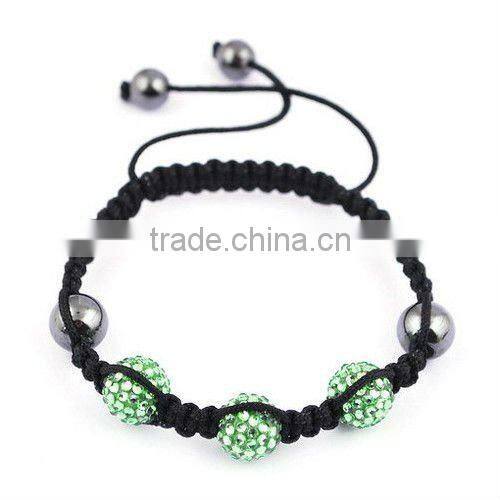 Cheap shamballa bracelet jewelry with resin ball