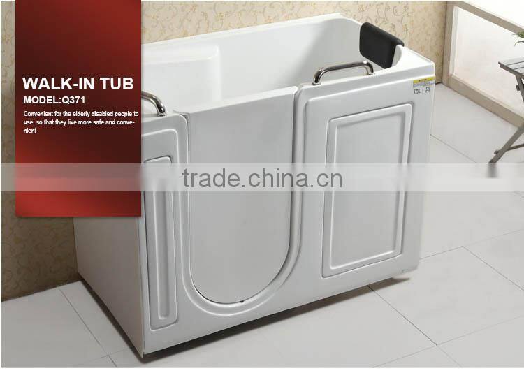 Q375L walk in bath shower combo/ walk in tub shower combo with seat bathtub