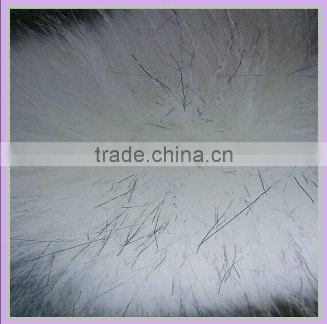 100% Acrylic High pile 90 mm faux fur fabric flame retardent rabbit fur fabric forlady fashion garment