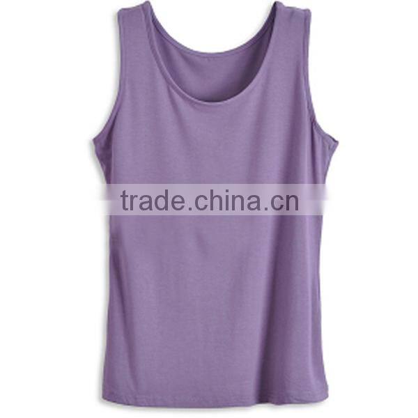 Ladies Modal Cotton Purple Tank Top Shirts (lyt-060070)