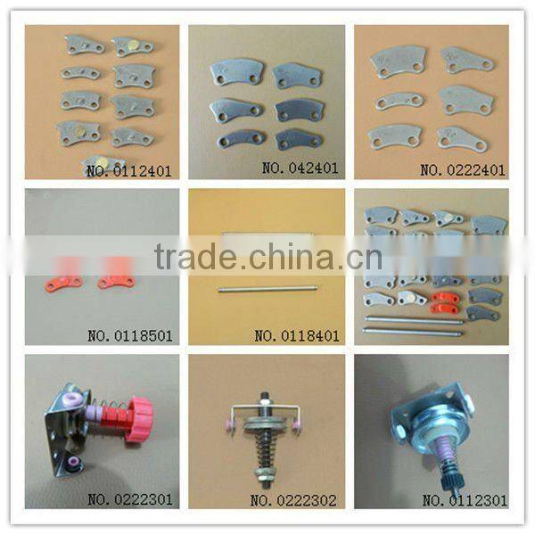 Muller parts,KY parts --(shaft,pulley,roller holder,reed,needle seat,alu beam,lock block