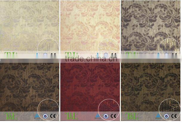 Shanghai deep embossed decorative pvc wallpaper