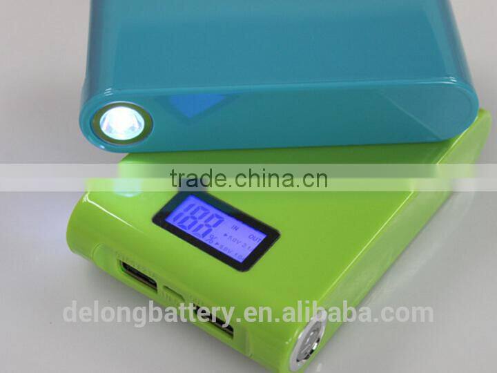 Mobile battery charger smart portable power bank 10400mah LCD display power bank