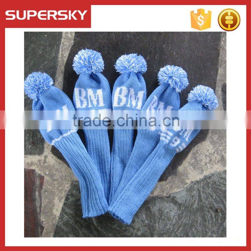 F552 Custom Handknit Hybrid Golf Club Covers stripe pattern