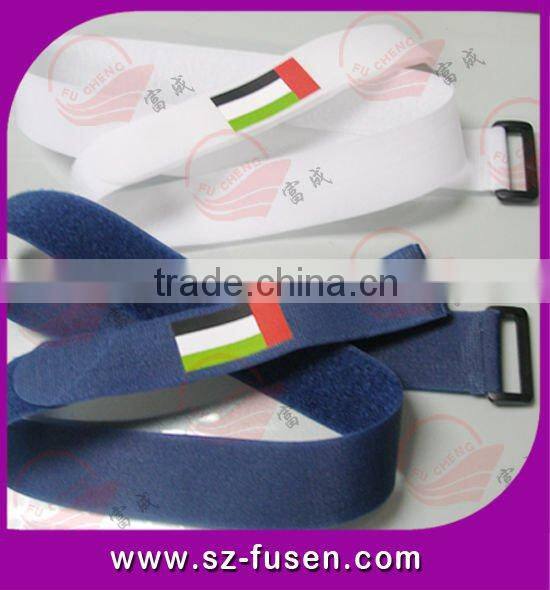 embroidary logo magic tape luggage strap