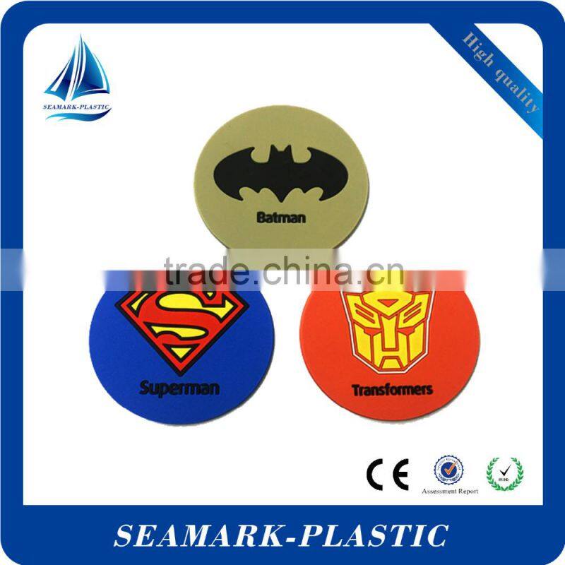 2016 cheap promotional customized 3d coaster silicone for advertising