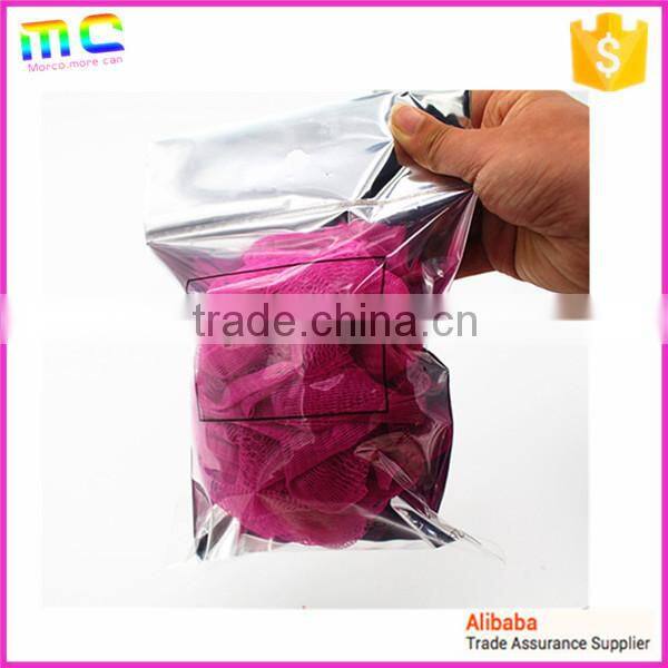 colorful long hand PE mesh sponge back body bath brush