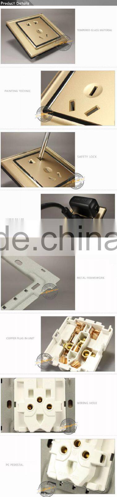 Cheaper 10amp 1 Gang 5 Pin Electric Wall Socket Switch