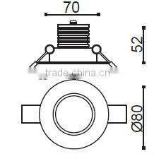 3*1W LED ceiling downlight