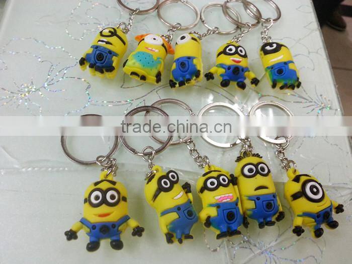 Cheap kid gifts wholesale pvc keyring,Cartoon character keychain gifts